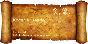 Kocsis Magda névjegykártya
